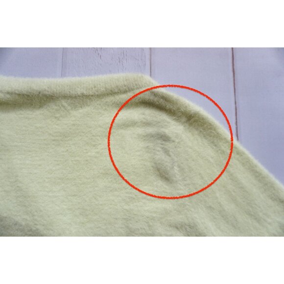 Willow & Wind Women’s Soft Fluffy Green-Yellow Cardigan - Size S - Picture 6 of 6